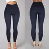 Leggings femininas Cantura alta feminina Vermelho com bolsos para mulheres Grelhas azuis azuis pretos MUJER Senhoras outono Algodão Jeggings Calças