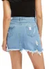 Kjolar kvinnor sommar kort denim kjol mode sexig rippad mini blyerts jeans s-xl drop