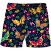 Herr shorts nyhet 3d fjäril tryck tecknad märke boardshorts 2023 sommarstil byxor lyxiga kungliga män kläder hip hop short homme