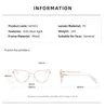 サングラストレンディなデザインマルチカラーメタルオプティカル眼鏡アンチブルーブロッキングUV400フィルター