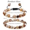 Strand Natural Agates Chakra Stone Beads Bracelets Handmade Onyx Quartzs Elastic Bangle Women Yoga Healing Jewelry Friend Gift Pulseira