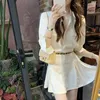 Casual Dresses Dress Shirt Women Långärm Sexig mini Solid White Tunic Elegant Button Spring Autumn Korean Fashion