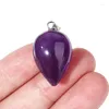 Pendant Necklaces Fashion Natural Amethysts Pendants 26x16mm Waterdrop Shape Charms For Jewelri Making Necklace Accessories