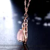 Chains Opal Necklace Women Long Chain Jewelry Accessories Rhinestone Female Party Decorations