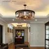 Ceiling Lights Luxury Modern K9 Crystal Chandelier Gold Black Lustre Round LED Pendant Light Suspension Luminaire Hanging Lamp For Ceiling Q231120