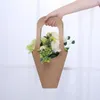 Gift Wrap 10Pcs Portable Kraft Paper Flower Bags Shop Handbag Flowers Plant Packaging Boxes For Wedding Party Home Decor