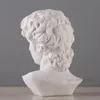 Dekorativa föremål Figurer 15cm David Head Bust Statue Mini Europe Michelangelo Home Decoration Harts Art Craft Sculpture Sketch Practice Gift Decor 230419