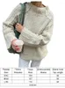 Kvinnors tröjor Taovk Kvinnor Casual Solid Color Pullovers Jumpers Warm Loose Tröja Knitwear Winter Clothing