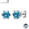 Dangle Chandelier Butterflykiss Real 1 CT D Color Stud Earrings For Women Top Quality 925 Sterling Silver Sparkling Wedding Jewelry 230419