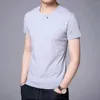 Mannen T-shirts Merk 2023 Mannen Kleding Koreaanse Eenvoudige Sfeer Korte Mouw Katoenen T-shirt Fashion Casual Comfortabele Tops W5532