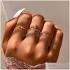 Кольца для женщин, комплект колец Bague Femme, одинаковые кольца в богемном стиле, Schmuck, доставка ювелирных изделий на палец, кольцо Dhgarden Ot98Q