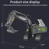 Electricrc Car Excavator 120 Schaal 24 GHz Digger Tractor Construction Toys 11 Channel Oplaadbare afstandsbediening Truck 230419