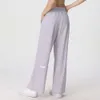 Lu Lu Pant Align Lässige hoch taillierte Sport-Yoga-Zitronen-Fitness-gerade Hose für Damen, weites Bein, lockerer Anzug LL