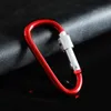 5 PCSCARABINERS 1/5st Firm Practical D -formad aluminiumlegering Carabiner Hook 5 Färger Keychain Climbing Gear Equipment Karabiner Mosqueton P230420