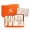 Wristwatches Woman Watch Set 2023 Crystal Jewelry Sets For Girlfriend Gifts Women Quartz Watches Necklace Long Earrings