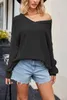 Women's Sweaters Sweater European And American Wear Reversed Off Shoulder Knit Pullover