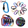 5 pcScarabiners Tipo D Carabiner com travamento de bloqueio de escalada ao ar livre acampamento de alumínio em negrito Cabine de travamento de travamento de chaves de sobrevivência de sobrevivência P230420