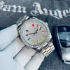 Męskie zegarek dla mężczyzn Diamentowe zegarki Diamentowe zegarki ze stali nierdzewnej Automatyczne zegarek mechaniczny 41 mm złote watces dla kobiet Montres de Luxe