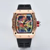 Nowe najlepsze luksusowe zegarki męskie kwarc chronograf szwajcarskie męskie zegarek mrożony hip hop gumowy pasek sport