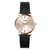 Wristwatches 2023 Fashion Watch For Women Female Minimalist Style Leather Belt Luxury Ladies' Formal Clock Relogio Feminino