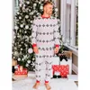 家族を一致する衣装大人の子供の家の服トップ+漫画パンツスリープウェアベビーナイトウェアクリスマス服パジャマプリントセット231118