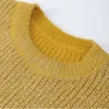 Women's Sweaters Street Gold Sweater Women O-neck Long Sleeve Fashion Female Knitted Pullover 2023 Autumn Thicken Loose Lady Jumpers Top