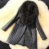 Femmes en cuir Faux automne hiver manteau de fourrure femmes veste chaude femme Slim Fit PU manteaux moelleux vêtements d'extérieur longues vestes marque 231120