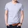 Mannen T-shirts Merk 2023 Mannen Kleding Koreaanse Eenvoudige Sfeer Korte Mouw Katoenen T-shirt Fashion Casual Comfortabele Tops W5532