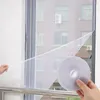 Ensemble d'accessoires de bain bricolage adhésif rideau maille fenêtre écran fournitures pour la maison