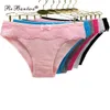 Calcinha feminina 10 PCs/Set Cotton Panties for Women Sexy Lace Transparent Briefs feminino Lady Lingerie Wholesale grátis 230420