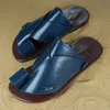 Sandali Sandali romani vintage Scarpe estive da uomo Taglia grande 48 Pantofole maschili PU Pelle Open Toe Sandali piatti da spiaggia per esterni 230420