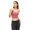 Reggiseno sportivo senza cuciture per abbigliamento da yoga con logo Lingerie da donna per allenamento in palestra Coprispalle pettorale Canotta da ciclismo senza maniche