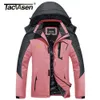 Damen Daunenparkas TACVASEN Wintermode Ski Snowboardjacke Frauen Thermofleece Wasserdichter Fisch Freizeitarbeit Regenjacke Mantel Windjacke Parka 231120