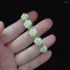 Urok bransoletki ręcznie robione 7 Kwiat stokrotki dla ochrony damskiej zielony tkanin bleded brexelet biżuteria spersonalizowana prezenty urodzinowe