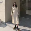 Casual Dresses Women's Long Sweater Dress Sleeve Knit Maxi A-line Oversized Woman