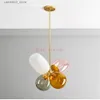 Plafonniers Nordique moderne magique haricot ballon verre suspendu luminaire moderne chambre d'enfant multi couleur led plafond suspension lampe Q231120