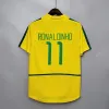 Brasil Vintage T -shirt Romario Rivaldo Brazils Carlos Ronaldinho Camisa de Futebol 1998 2002 Ronaldo Kaka 2006 2000 1994 1970 1957 1950 Pele Retro Soccer Jerseys