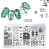 Stickers Decals HEALLOR Snowman Snowflake Leaf Nail Art Stamping Plate Printing Mold Christmas Manicure Tools Steel 231120