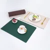 Table Mats 2pcs/set Dining Mat Rectangular PU Leather Placemat Waterproof Greaseproof Pad Kitchen For Insulation