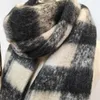 Autumn and Winter 2023 New Circle Yarn Thickened Women's Scarf with Mohair Plaid for Fashion and Advanced Feeling Shawl 231015