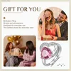 Wedding Rings Personalized Birthstone Heart Mothers Ring Classic Customized Engraved Name Open Rings for Women Christmas Promise Gift for Wife Q231120