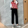 Jeans pour femmes 2023 Harajuku Mode Casual Patchwork Boutons Poche Denim Pantalon Coréen Femelle Vintage Rétro Taille Haute Pantalon Y2k