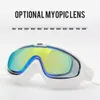 Очки для мужчин и женщин Оптические очки для плавания для взрослых с защитой от запотевания и ультрафиолетового излучения, очки для плавания, водонепроницаемые силиконовые очки для плавания при близорукости 230419