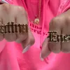 Wedding Rings Custom Knuckles Name Ring Personalized Three Finger Rings Custom Large Nameplate Rings Fashion Women Men Jewelry Gift 231120