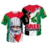 T-shirt da uomo Uomo Palestina Bandiera 3D T Shirt Donna Uomo Bambini Estate Moda O-Collo Manica corta Divertente Tshirt Grafica Tees Streetwea Dhztu