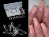 100 PCSBOX UV Gel Pełna pokrywa akryl czysty biały naturalny Naturalny Fałsz paznokci balerina trumna Fałszne paznokcie DIY Manicure