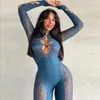 Women's Swimwear Swimsuit Cover Up Beach Pareos Women 2023 Summer Dress Swim Suit Sexy Long Sleeve JumpSuit Print Polyester For Beachwear