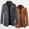 Misto lana da uomo Cappotto di lana autunno-inverno da uomo Business Casual Moda uomo addensato caldo extra large Trench alla moda da uomo 231120