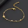 Pulsera de collar de acero inoxidable con colgante de trébol de marca elegante para regalo