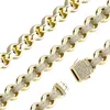 Top Quality Zircônio Costurado Círculo Suave Pulseira Primavera Fivela Mens Cuban Link Curb Chains Hip Hop Para Guy14K Ouro 3A Cubic Zirconia Punk Jóias Pulseiras